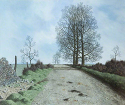 myfairynuffstuff:Tristram Hillier (1905-1983) - January Landscape, Somerset. 1962. Oil on canvas.