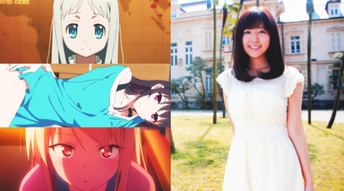 ambi-dere:  getting to know me meme [2/?] ↳ favorite female seiyuu  Hanazawa KanaAmamiya SoraTomatsu HarukaUchida MaayaTouyama NaoKayano AiYui HorieHayami SaoriTaketatsu AyanaInoue Marina 