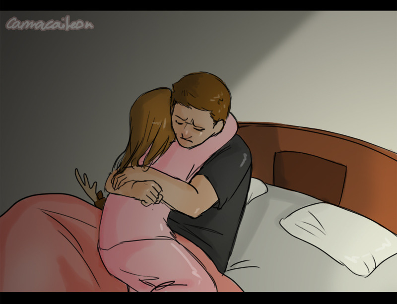 camacaileonne:  Destiel parenting AU - Protective Moose has a lot of scars, looks