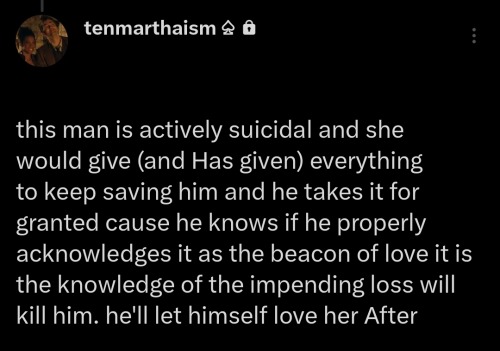Wow I Cannot Let Go Of The Idea Of Tenmartha As A Love That Severs Rather Than Mends