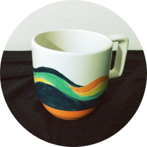 I painted this sweet little mug this winter while dreaming of warmer weather. It’s never been used, brand spankin’ new! It could be yours for just 30 dollars. Signed on the bottom, just in case.