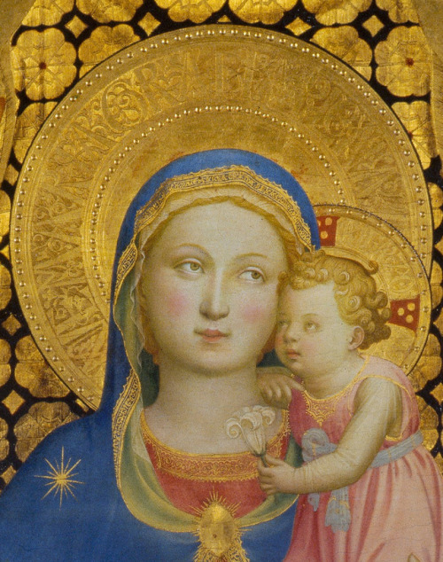 Fra Angelico, Virgin of Humility, detail (1433-1435). 