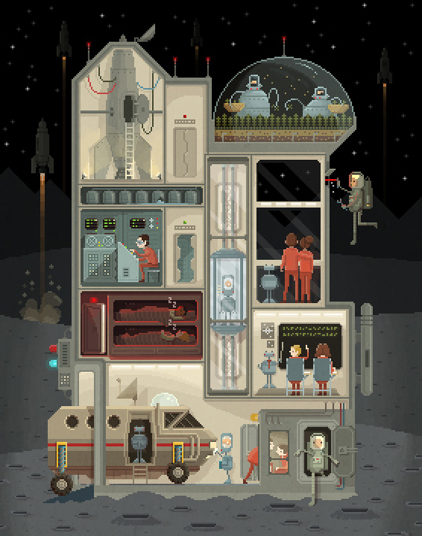 freshphotons:  “The Secret&ldquo; and &rdquo;Moonbase&ldquo; by Octavi