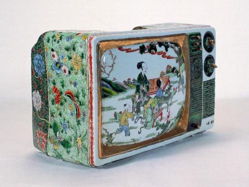 rosewaterfinish:Porcelain Televisions  Created by Ma Jun