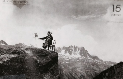 soyouwanttoplaytheflute:  Practicing the Alpine Symphony?  (Photo found in the cello room)