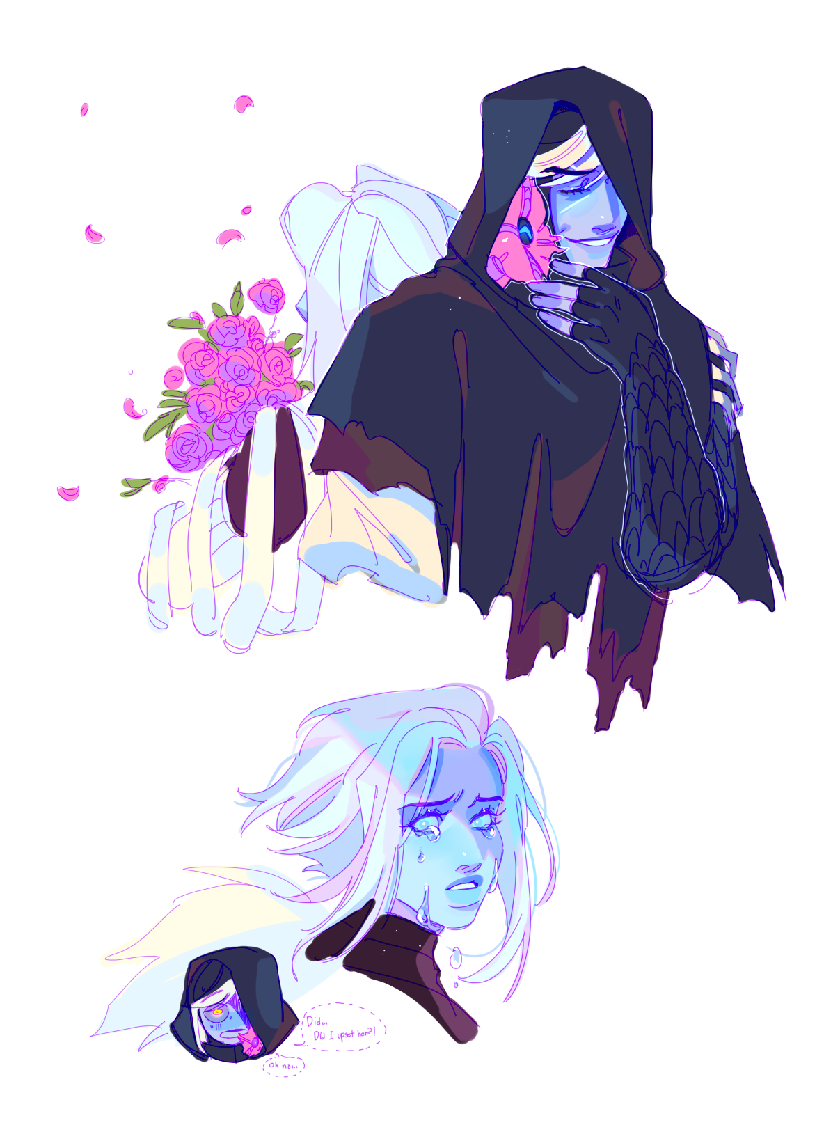 No Idea Siblings Flower Glint Crow Doodle P They Care