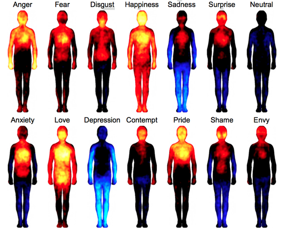 theatlantic:  Mapping How Emotions Manifest in the Body  Across cultures, people