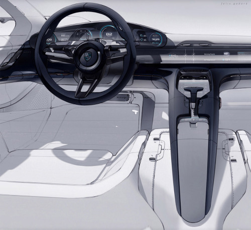 Porsche Interior by Felix Godard.More car design here.