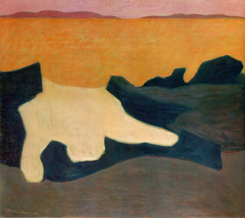 anne-sophie-tschiegg: Milton Avery (USA 1885-1965) Sunset (1952)