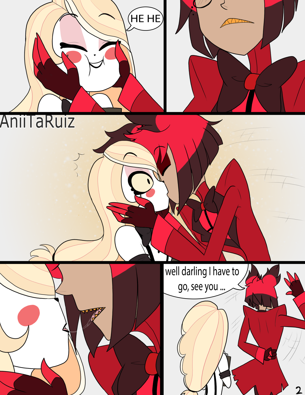 AniiTaRuiz — charlastor - Kiss hazbin hotel alastor x...