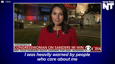 c-bassmeow:  paintmeanewtomorrow:  4mysquad:  Tulsi Gabbard Says She Was “Warned” Not To Endorse Bernie Sanders  “It’s not an oligarchy!”They cry, atop their thrones, looking gleefully down at all the people they’ve bought and sold.  Clinton