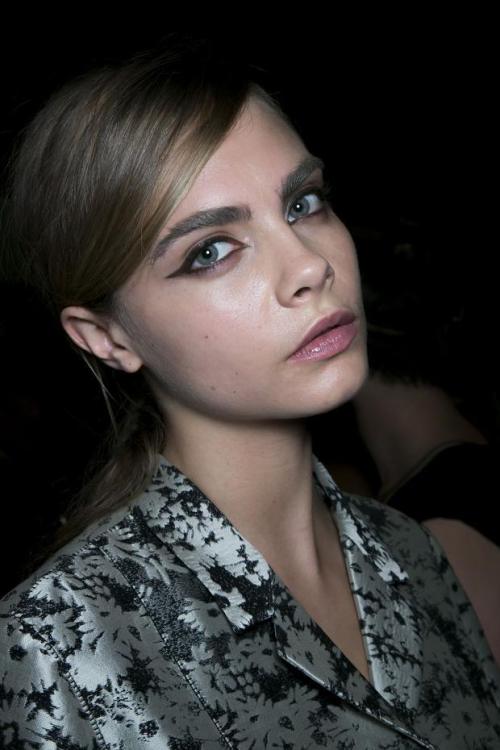 labellefabuleuse: Cara Delevingne backstage at Stella McCartney, Spring 2014