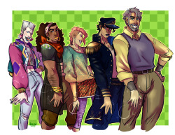 shiraae:  im still thinking abt a modern au where the stardust crusaders are a bunch of college interns who went with their professor, joseph, to egypt to study abroad for a month 