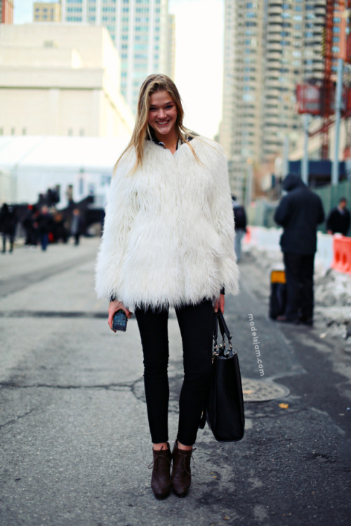 modelsjam:  Kristine Zandmane, New York, February 2013 STREET STYLE/FASHION BLOG HERE