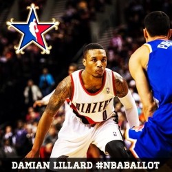 teamlillard:  VOTE Damian Lillard into the 2014 NBA All-Star game: www.nba.com/asb   (Photo via trailblazers on Instagram) #Vote4Dame