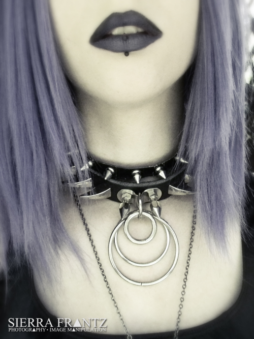 sail0r-sadist:  Custom Leather Choker created by Brenna Paige 