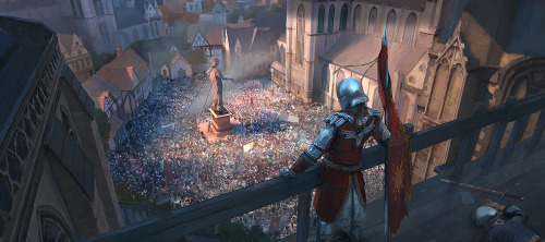 Rebellion by stayinwonderland From high on the fortress walls, the crimson knight watched as one wor