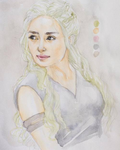 17/06/16 || *insert long title * #gameofthrones #watercolor #art #vscocam #daenerystargaryen #gameof