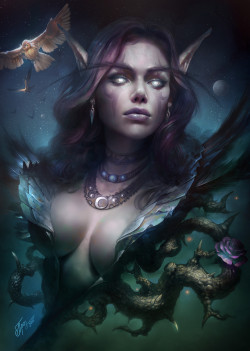 art-of-cg-girls:  Night Song by Dmitry Prozorov