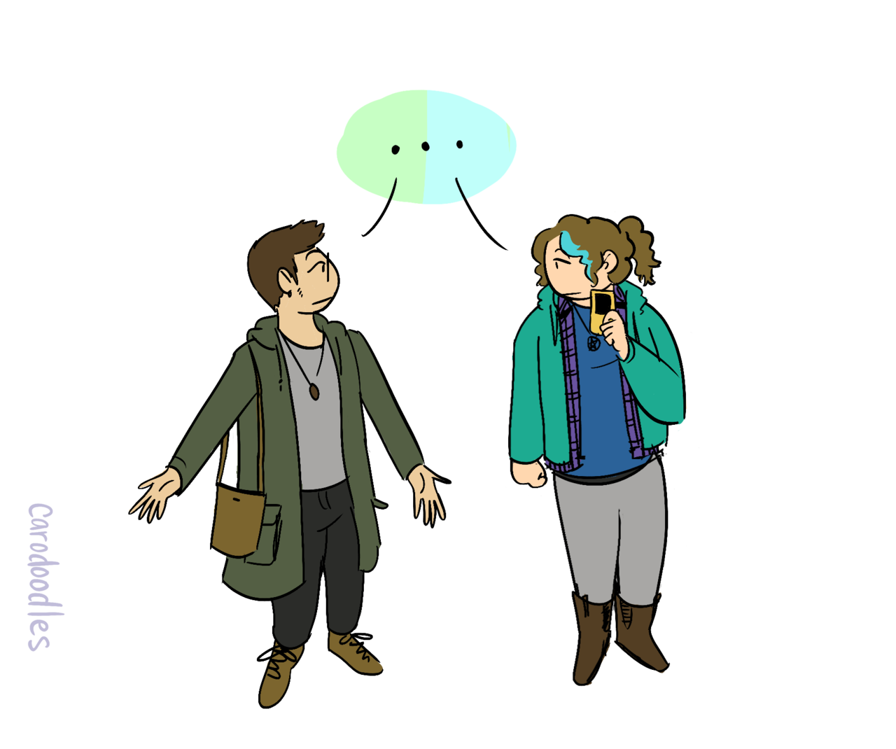 carodoodles: This comic has a special guest appearances by my nonbinary friends :3 