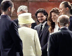 titansdaughter:  Queen Elizabeth visiting the set of Game Of Thrones at Titanic Studios