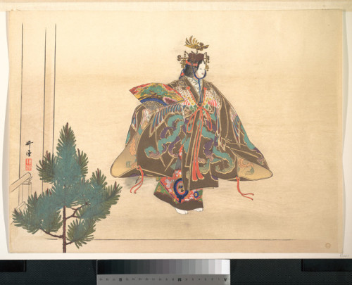 Miidera, from the series “Pictures of Nô Plays” by Tsukioka Kogyo andMatsuke Heikichi , 1898-1901