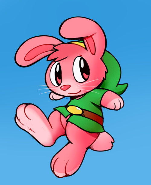 rumwik:   (Ko-fi doodle) Bunny Link for Joltink!     You can get a drawing too, for just ผ! Check out my ko-fi page!    