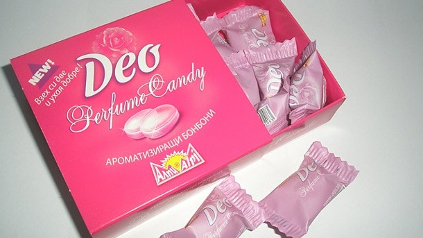 nektarmouth:  Perfume candy with rose oil that makes your sweat smell like roses.