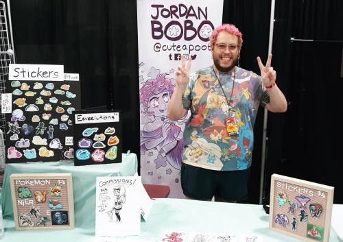 I can’t believe I haven’t shared my booth here yet! Come find me at in Artist Alley boot