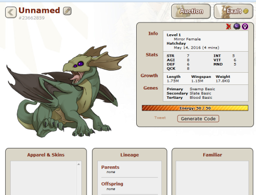 My trend of hatching rare combos has continued.This little girl is&hellip; quite up my alley to be h