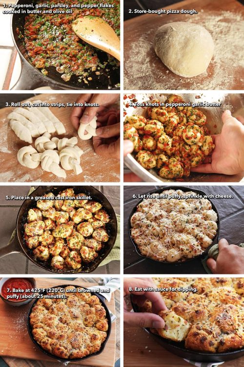 From &ldquo;Pull-apart pepperoni garlic knots. (X-post r/SeriousEats)&rdquo; on /r/food http
