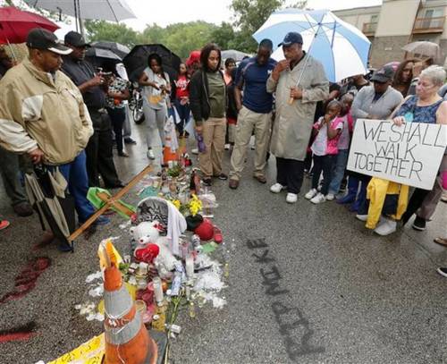 teaforyourginaa:  kudipeaches:  daniellemertina:  hydrophobic-pirate:  On 9th August 2014, unarmed 18 year old Michael Brown was shot by police officer Darren Wilson in Ferguson, Missouri, sparking social unrest that continues to this day. Here is a