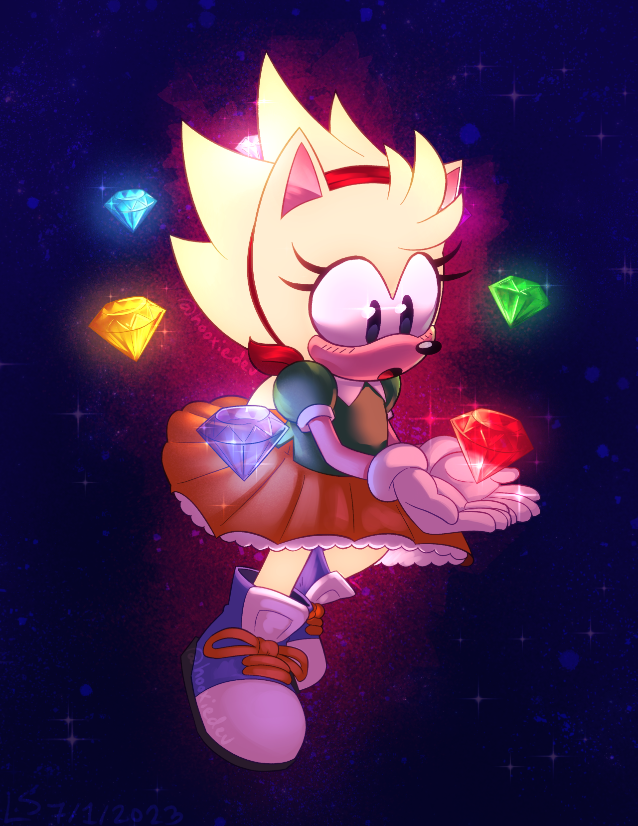 Sonic Amy Rose Classic PNG Transparent With Clear Background ID