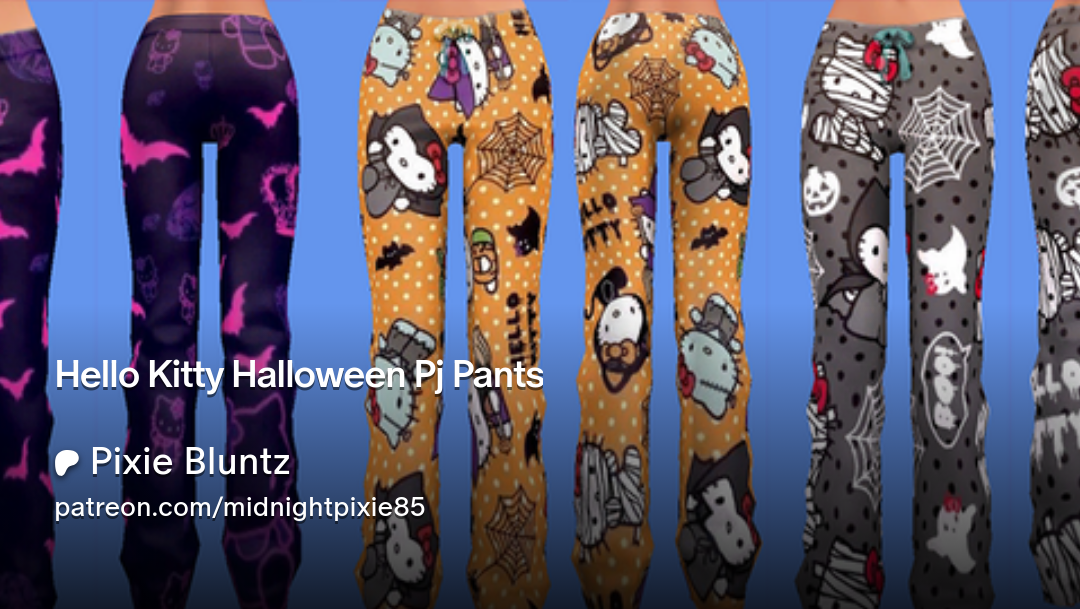 Hello Kitty Halloween Pj Pants | Pixie Bluntz