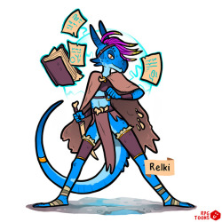 rpgtoons:  Commission - RelkiKobold with a brain ⚡
