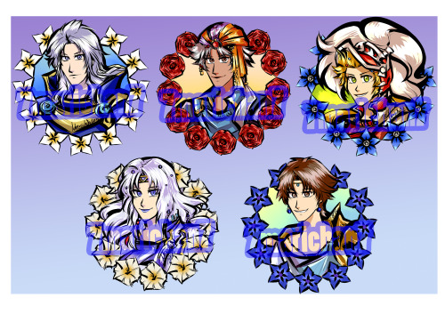  Dissidia Stained Flowers Charms Pt1  Me gustaría tenerlos para junio-julio / I’d like to have