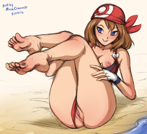 minacream:    Daily sketch - May at the BeachPatreon monthly request for August. Commission meSupport me on Patreon   ;9