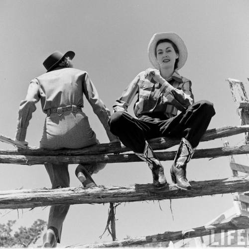 electronicsquid: Fashion Rodeo at the Flying L Ranch(Cornell Capa. 1947)