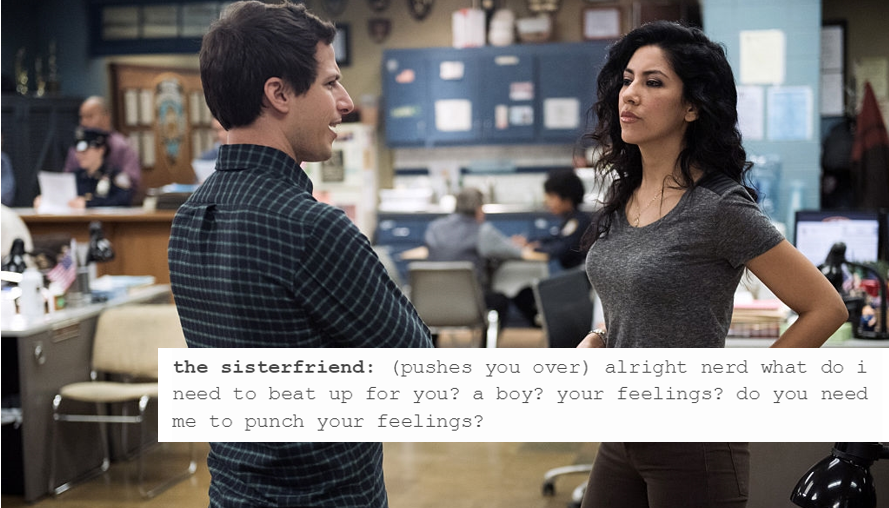phil-the-stone:  jake peralta + that one text post about Different Friends 