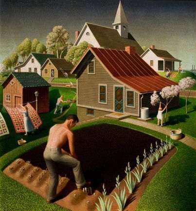 Grant Wood Spring in Town, 1941