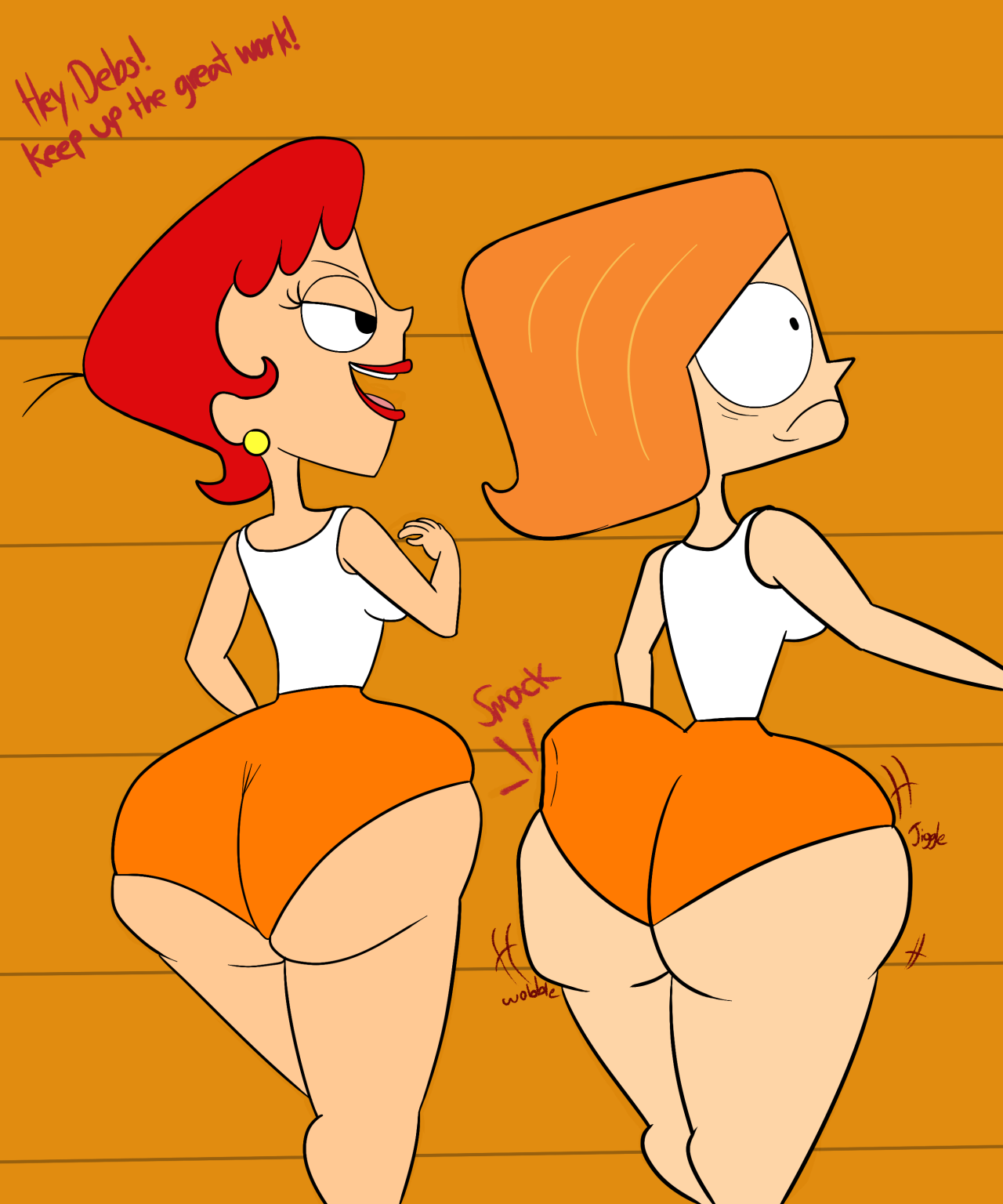 butlova:    Dexter Mom and Debbie at Hooters    It’s fun to draw Toon MILFs in