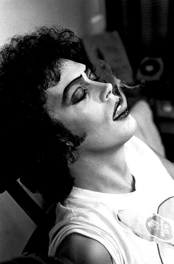 lostsplendor:  Tim Curry on set of The Rocky Horror Picture Show, c. 1974 via HistoricalPics