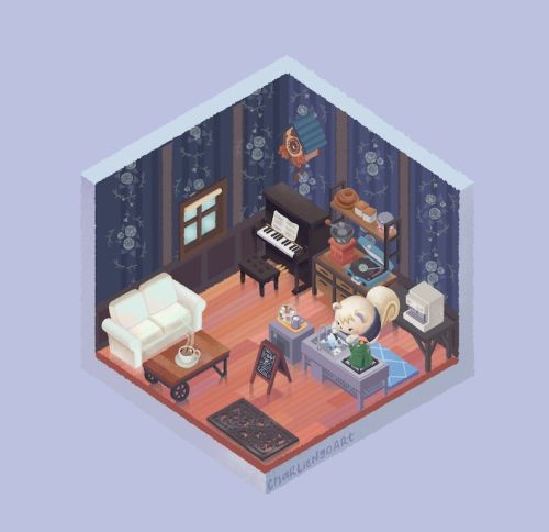 retrogamingblog2:Animal Crossing Villager Room Prints made by Charia Ngo