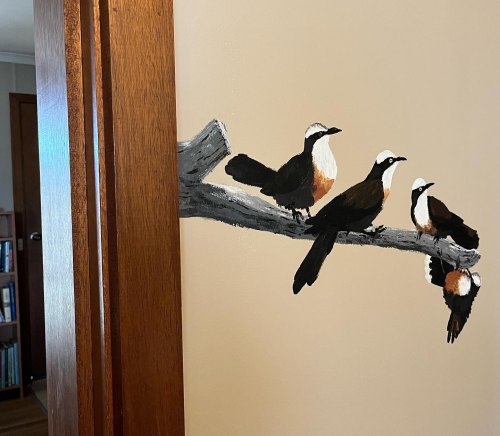  Birds I painted in my parents’ kitchen 