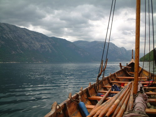 asatru-ingwaz: Lysefjorden on vikingboat 01 by Nidhoggr