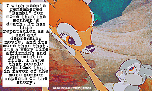 ninjapiratedoggos:  waltdisneyconfessions: “I wish people remembered “Bambi”