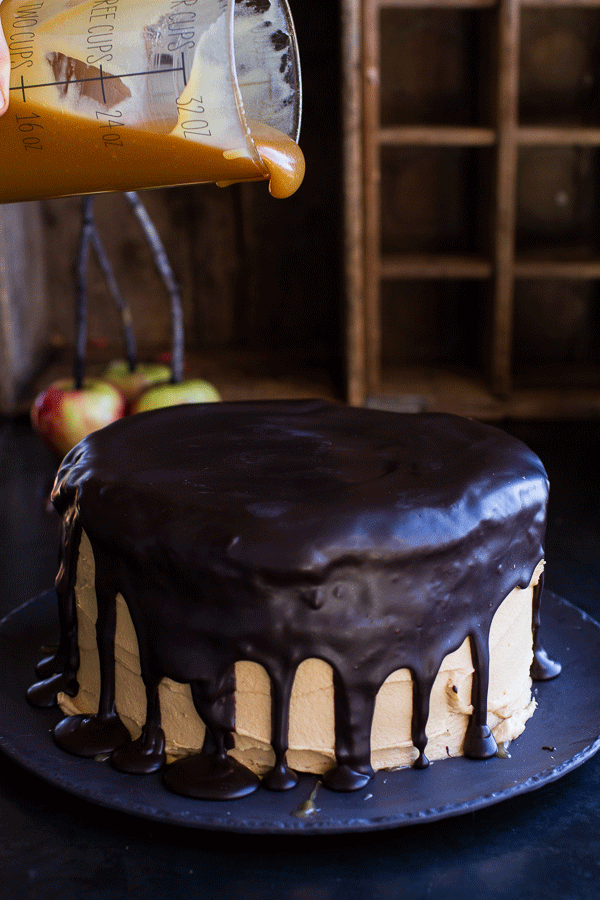 foodffs:  Salted Caramel Apple Snickers Cake. Really nice recipes. Every hour.  