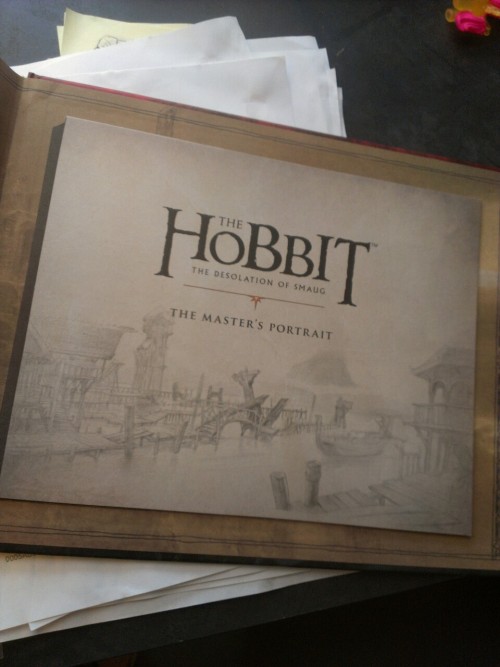 So I got this Desolation of Smaug artbook at Costco today, and I noticed something in the back….. So