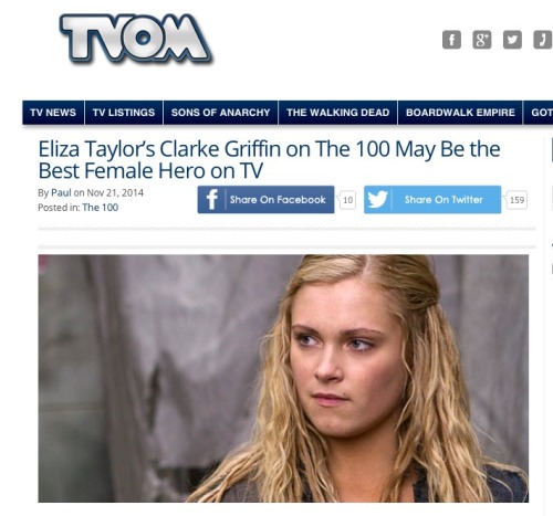 aaronginsburg:  Let it be known: the good folks at TV OVER MIND know what’s what.   “It needs to be said a thousand times, The 100 is one of the best hidden gems on TV these days.  There are many reasons the show is great, first and foremost