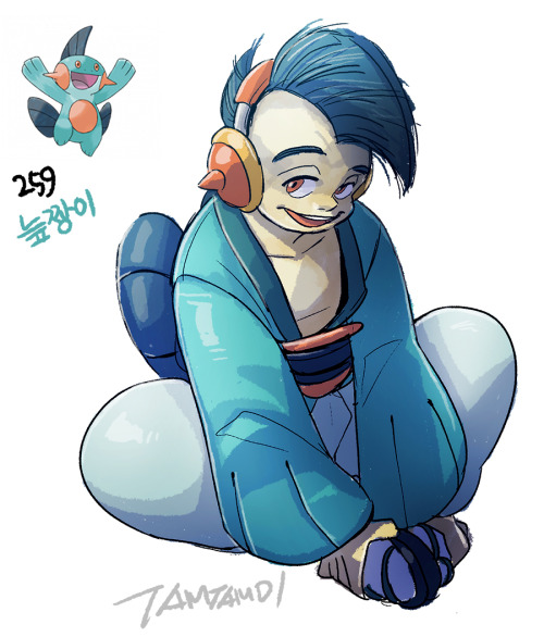 tamtamdi: Pokemon Gijinka 258. Mudkip 259. Marshtomp 260. Swampert